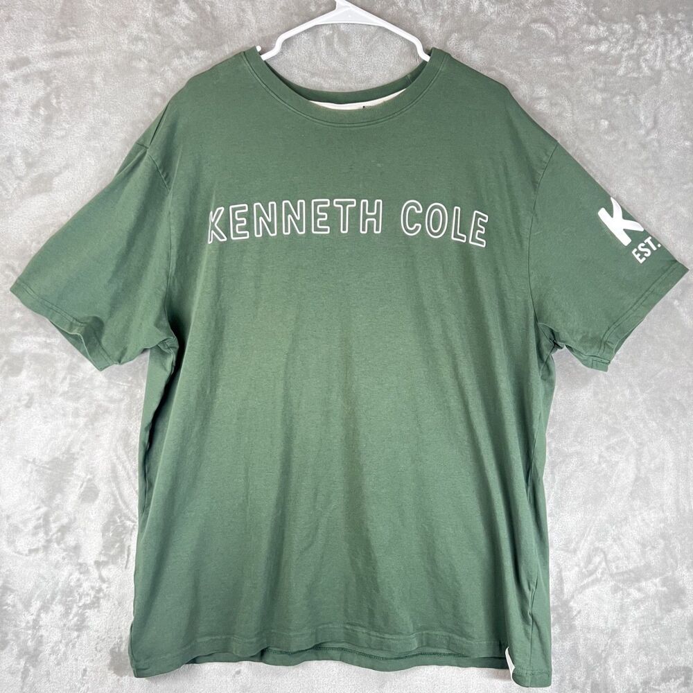 Kenneth Cole New York Men’s 2X Green Logo Graphic T-Shirt KC Est. 1983